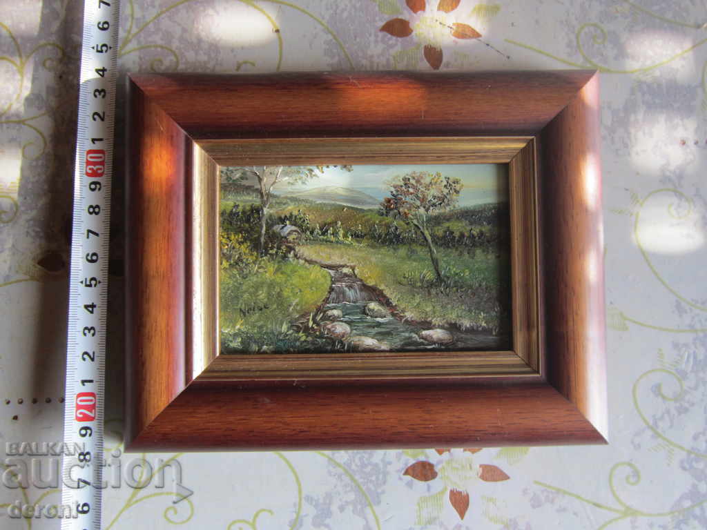 Old painting signed miniature 5 with price 120.00 BGN | € 61.36 Old painting signed miniature 5 with price 120.00 BGN | € 61.36