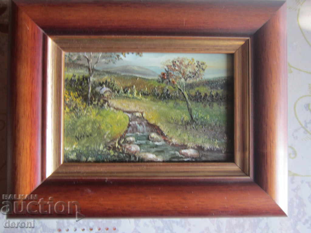 Auction Old painting signed miniature 5 Auction Old painting signed miniature 5