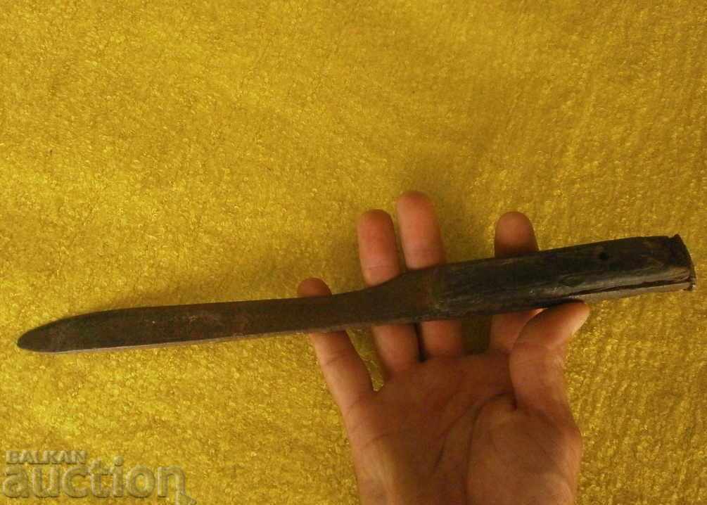 ANTIQUE FORGED KNIFE - HORNED CHIREN haidushka dagger - 5 ANTIQUE FORGED KNIFE - HORNED CHIREN haidushka dagger - 5