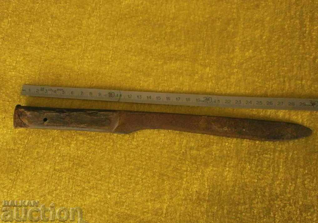 ANTIQUE FORGED KNIFE - HORNED CHIREN haidushka dagger