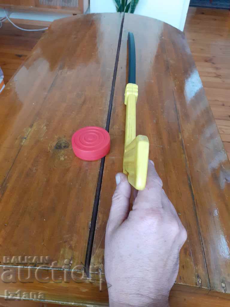 Old Kids Hockey Stick and Puck - 5