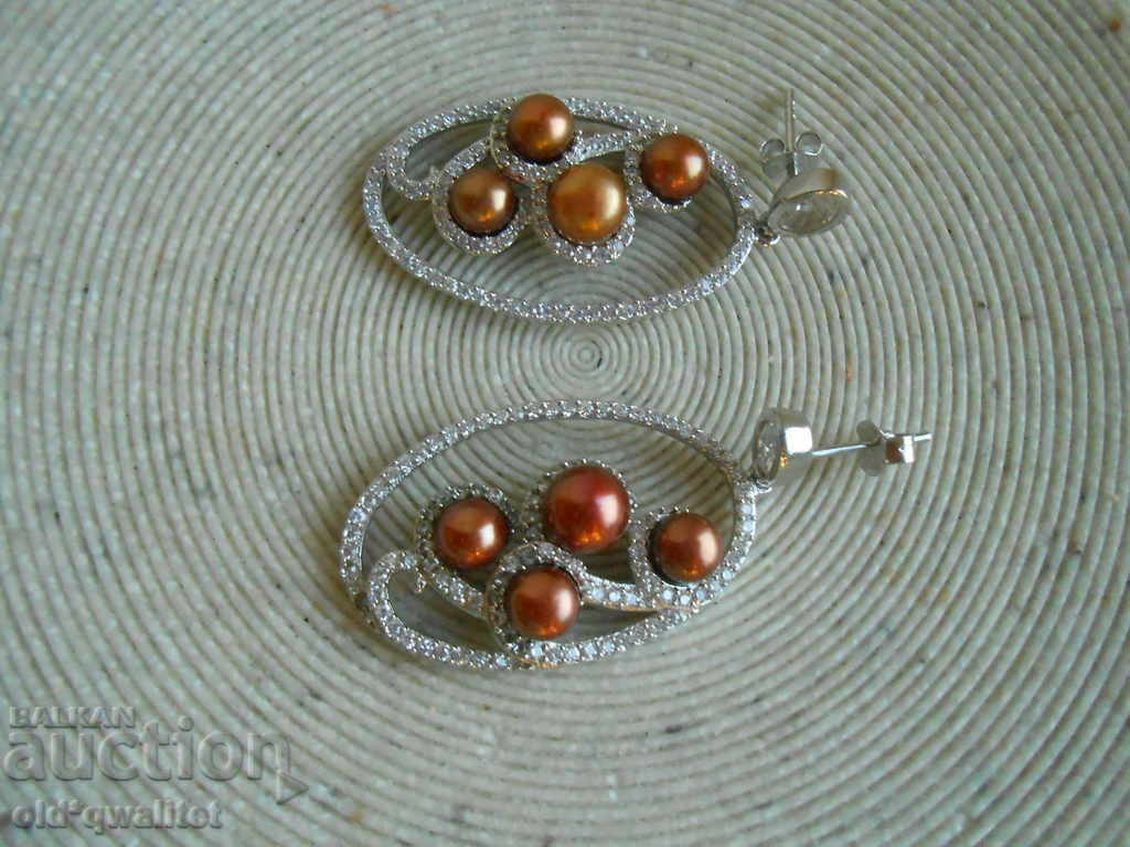 Елегантни Сребърни обици, Сребро 925, щемпел - наличен с цена 99.00 лв. | € 50.62 Елегантни Сребърни обици, Сребро 925, щемпел - наличен с цена 99.00 лв. | € 50.62