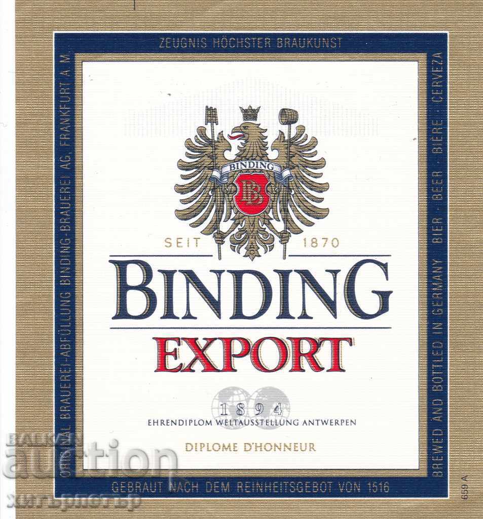 Unused Binding beer label Unused Binding beer label