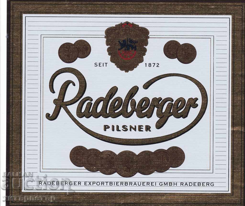 Unused Radeberger beer label Unused Radeberger beer label
