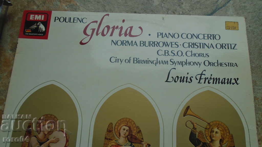 Auction Poulenc - Gloria - Piano Concerto Auction Poulenc - Gloria - Piano Concerto