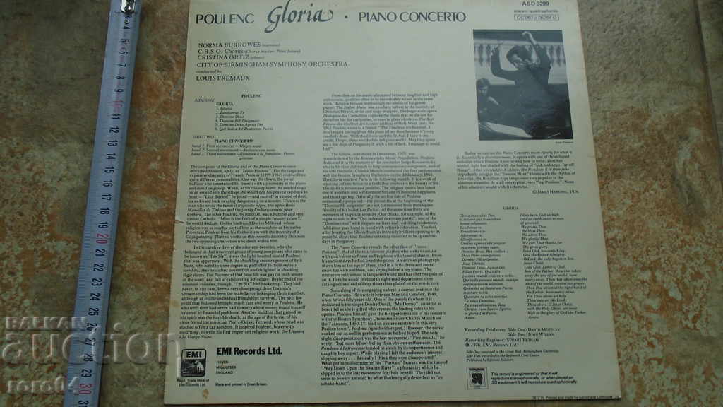 Delivery of Poulenc - Gloria - Piano Concerto Delivery of Poulenc - Gloria - Piano Concerto