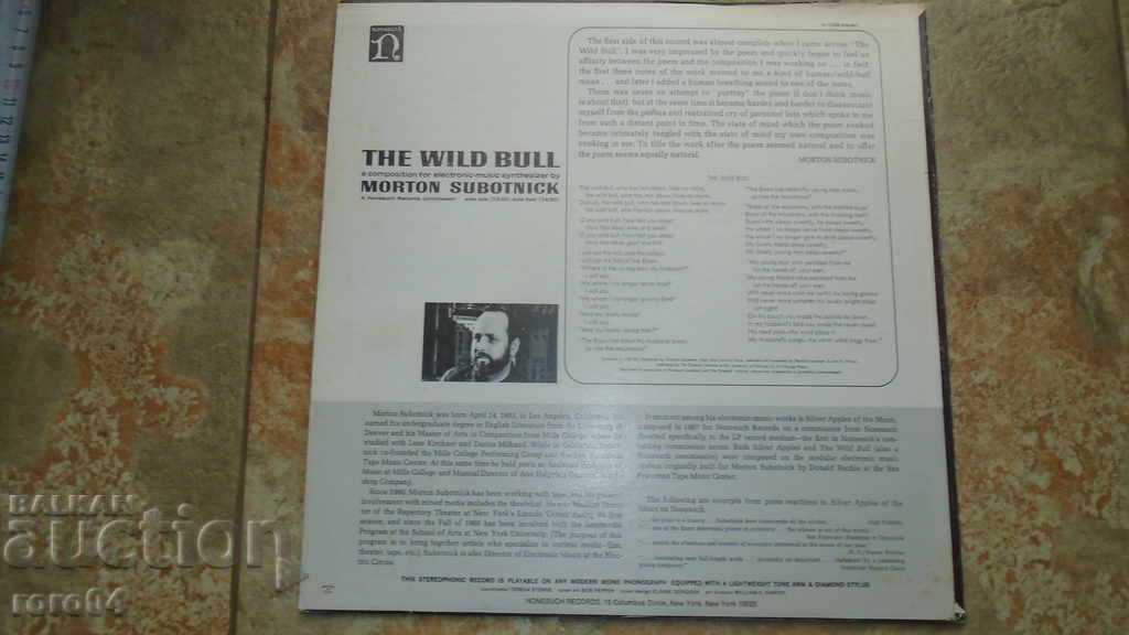 Auction Morton Subotnick - The Wild Bull Auction Morton Subotnick - The Wild Bull