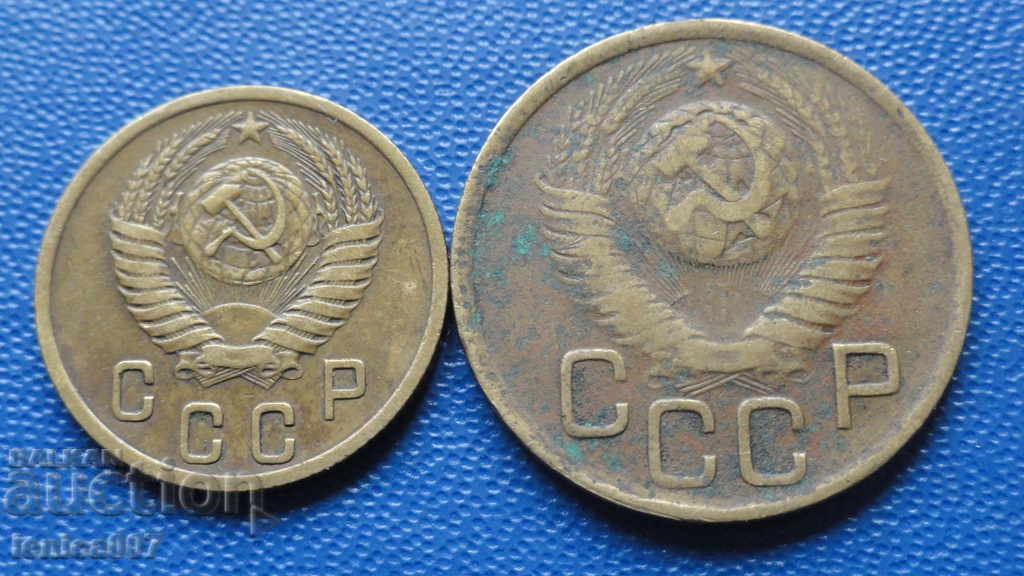 Russia (USSR) - 2 kopecks (1956) and 3 kopecks (1949) - 6 Russia (USSR) - 2 kopecks (1956) and 3 kopecks (1949) - 6
