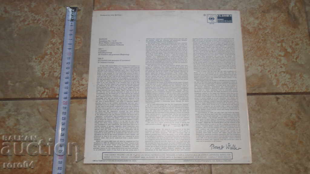 Auction  Mahler - Symphony No. 1