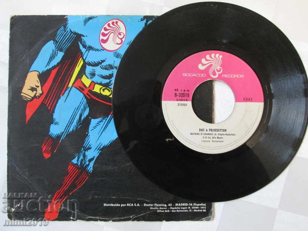 Auction 1972 Gramophone record - Superman. Rare edition Auction 1972 Gramophone record - Superman. Rare edition