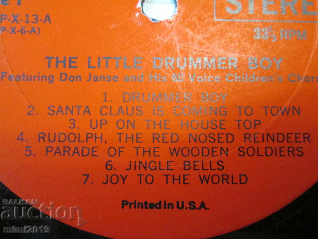Long-playing gramophone record. Christmas carols. Children's choir USA - 6