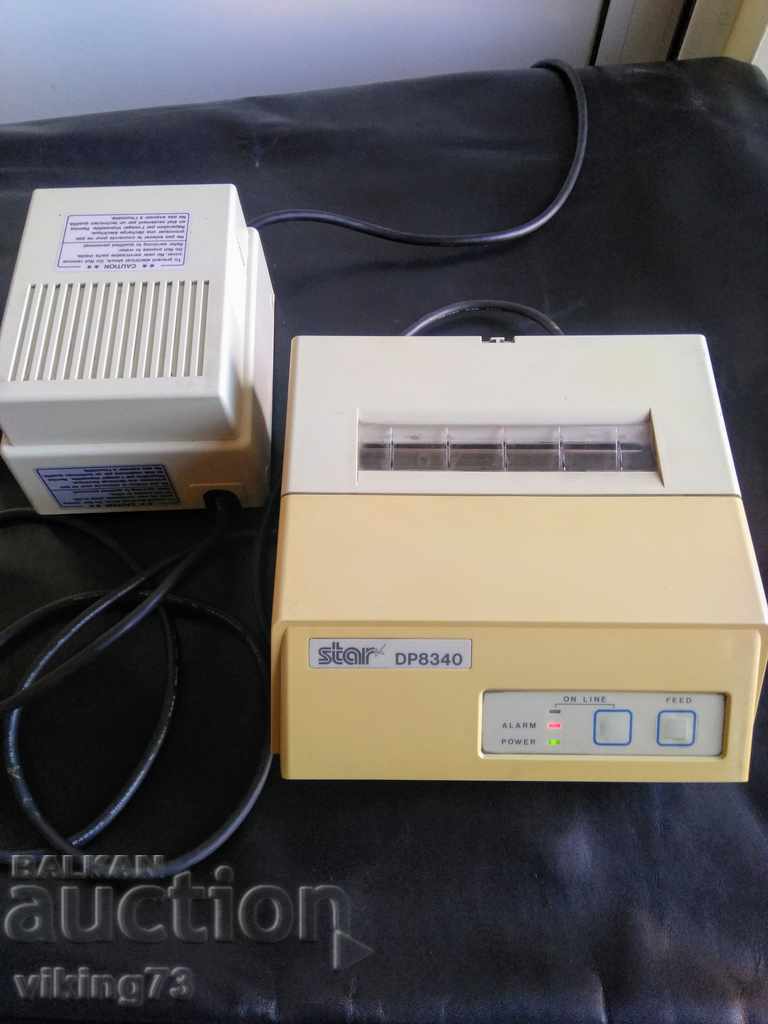 Retro printer STAR DP8340 together with the power supply.