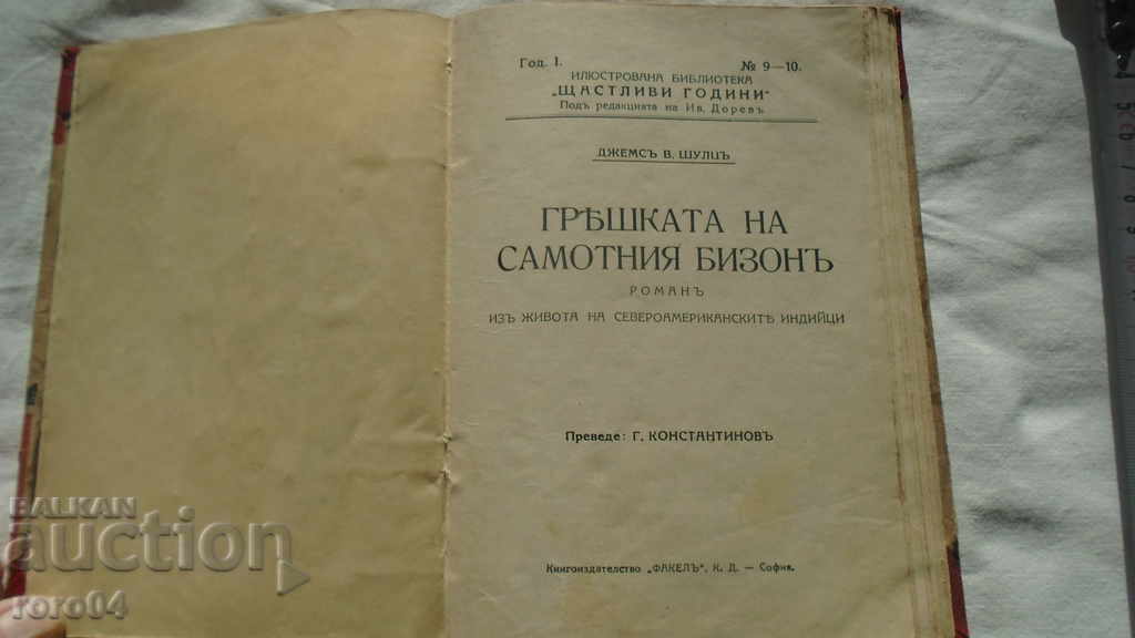 Auction THE ERROR OF THE LONELY BISON - D. SCHULZ Auction THE ERROR OF THE LONELY BISON - D. SCHULZ