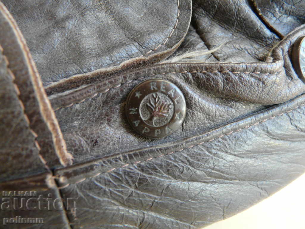 Old biker leather cap - Real Nappa - 5 Old biker leather cap - Real Nappa - 5