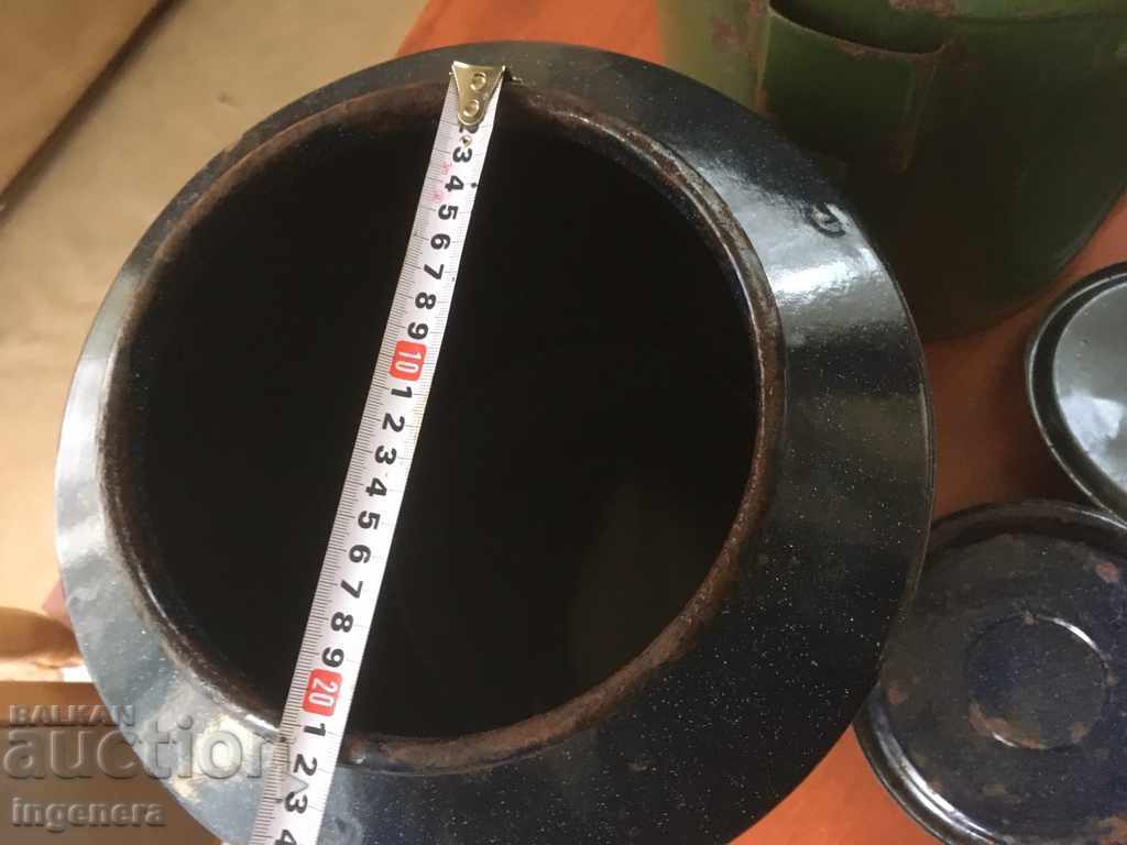 CONTAINER ENAMELED BY SOCA WITH COVERS-2 PCS LARGE-33 LITERS with price 42.00 BGN | € 21.47