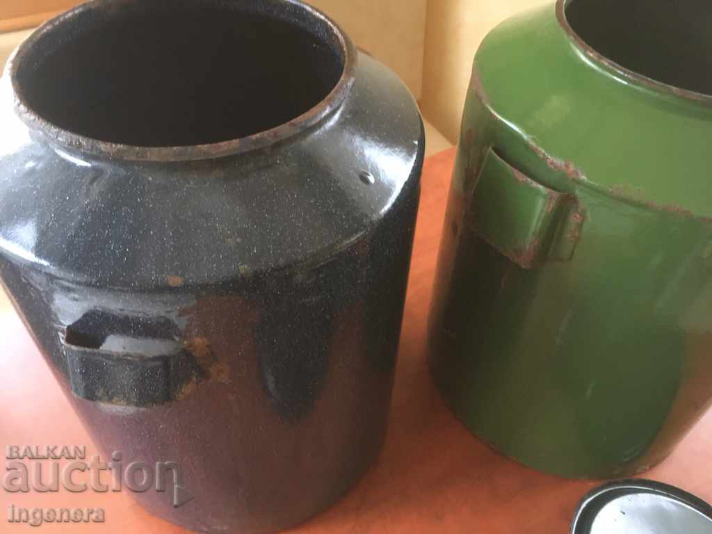 CONTAINER ENAMELED BY SOCA WITH COVERS-2 PCS LARGE-33 LITERS - 5