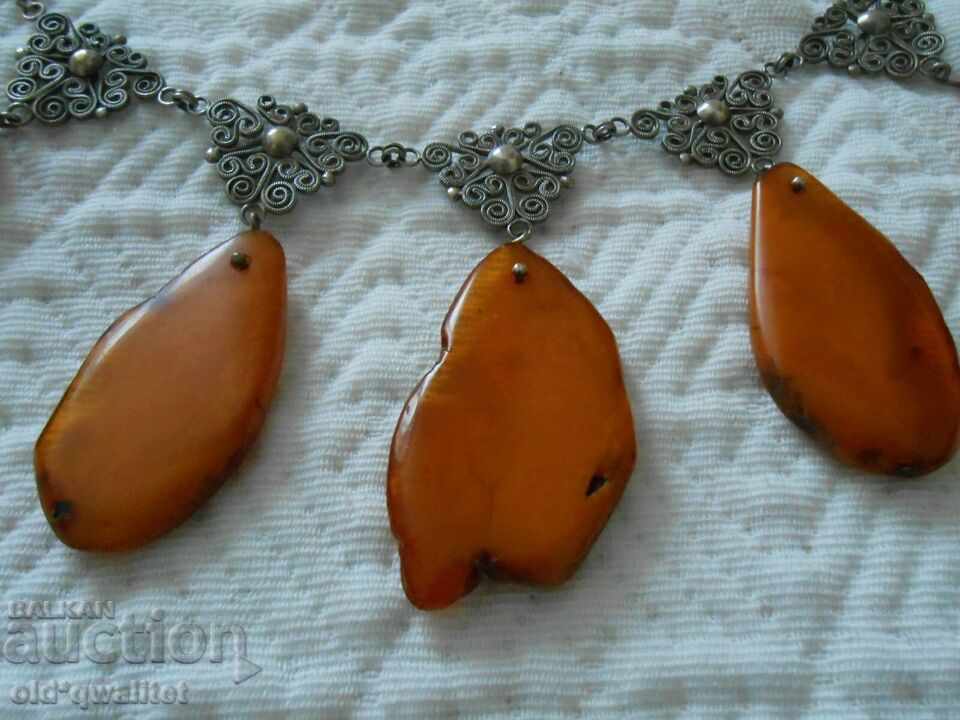 RUSSIAN NECKLACE with AMBER, CHARM with price 497.00 BGN | € 254.11 RUSSIAN NECKLACE with AMBER, CHARM with price 497.00 BGN | € 254.11
