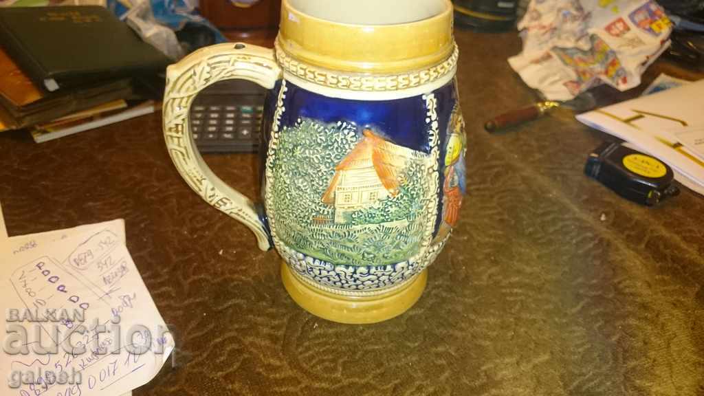 LARGE CERAMIC BOWL - LUXEMBOURG, MARKING with price 15.00 BGN | € 7.67 LARGE CERAMIC BOWL - LUXEMBOURG, MARKING with price 15.00 BGN | € 7.67