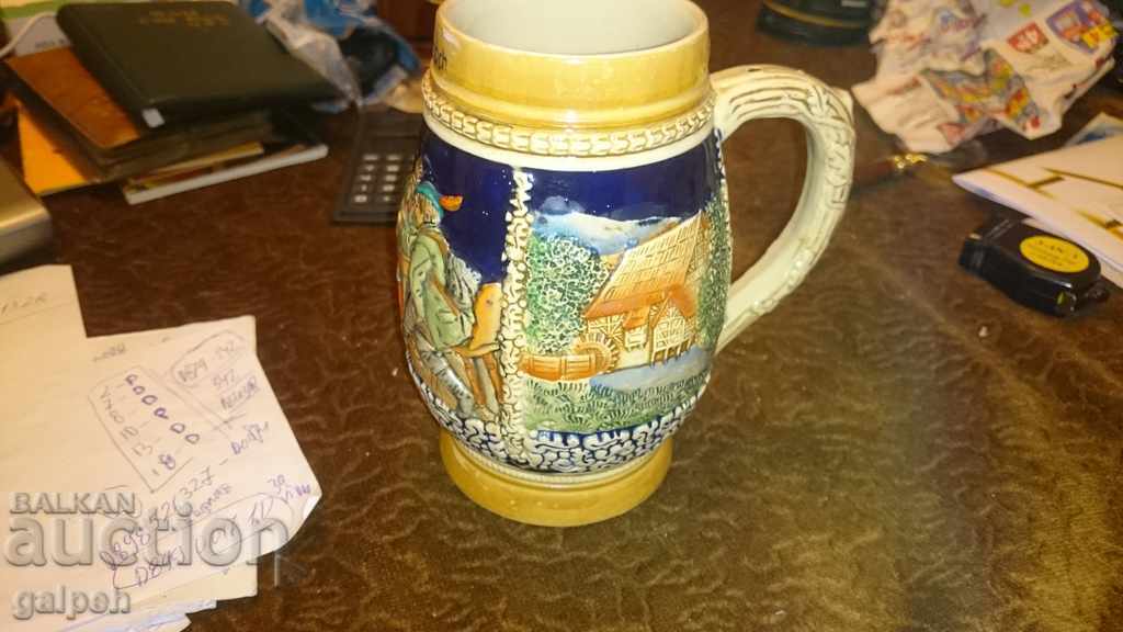 LARGE CERAMIC BOWL - LUXEMBOURG, MARKING - 5 LARGE CERAMIC BOWL - LUXEMBOURG, MARKING - 5