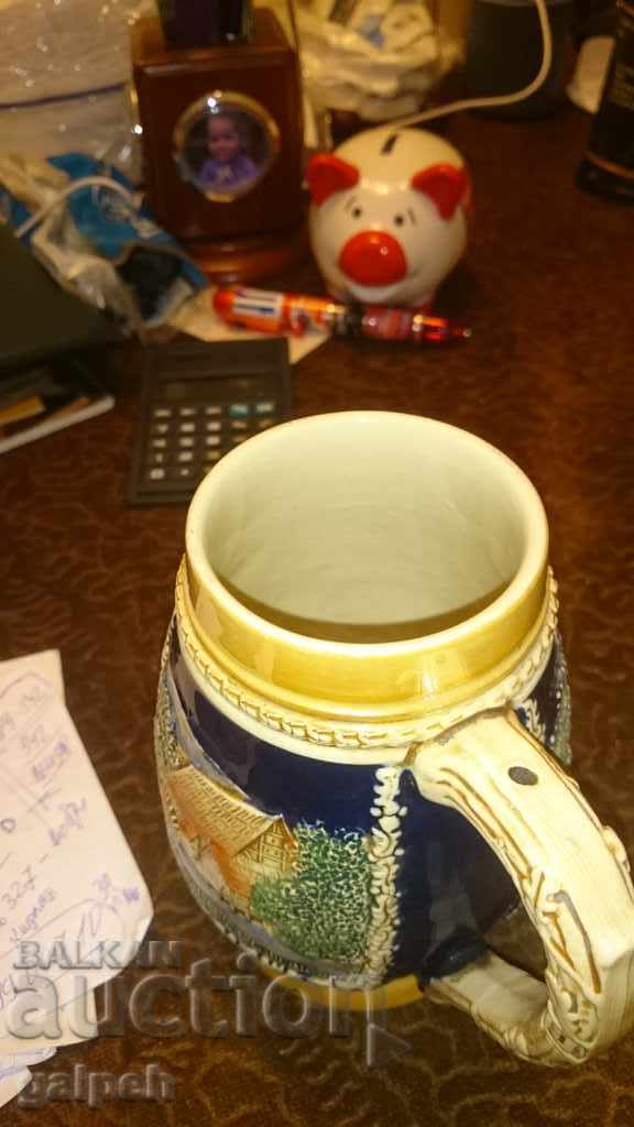 LARGE CERAMIC BOWL - LUXEMBOURG, MARKING - 7 LARGE CERAMIC BOWL - LUXEMBOURG, MARKING - 7