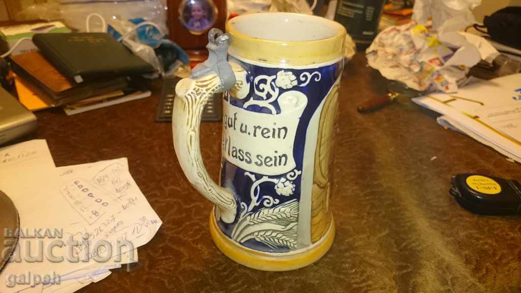 LARGE CERAMIC MUG - GERMANY, MARKING - 5 LARGE CERAMIC MUG - GERMANY, MARKING - 5