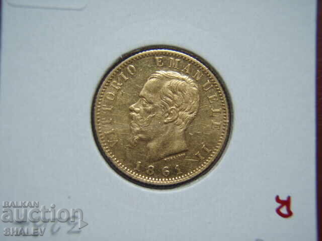 20 Λίρες 1861 T Ιταλία (20 λιρέτα Ιταλία) ΣΠΑΝΙΟ! - AU/Unc (χρυσός) - 6