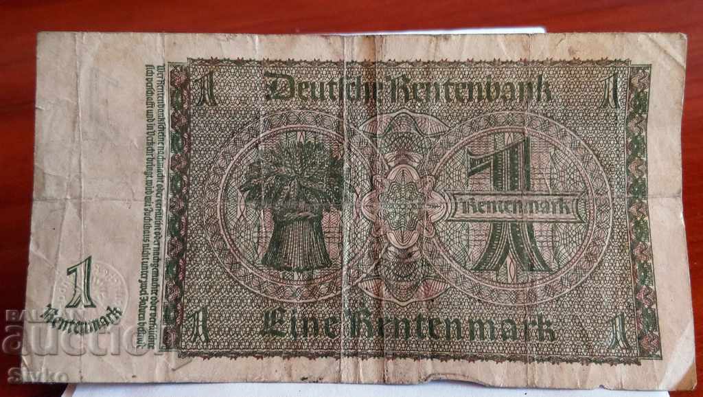 Banknote Germany 1 stamp 1923 - 5