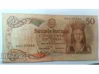 Банкнота Португалия 50 ескудо 1964