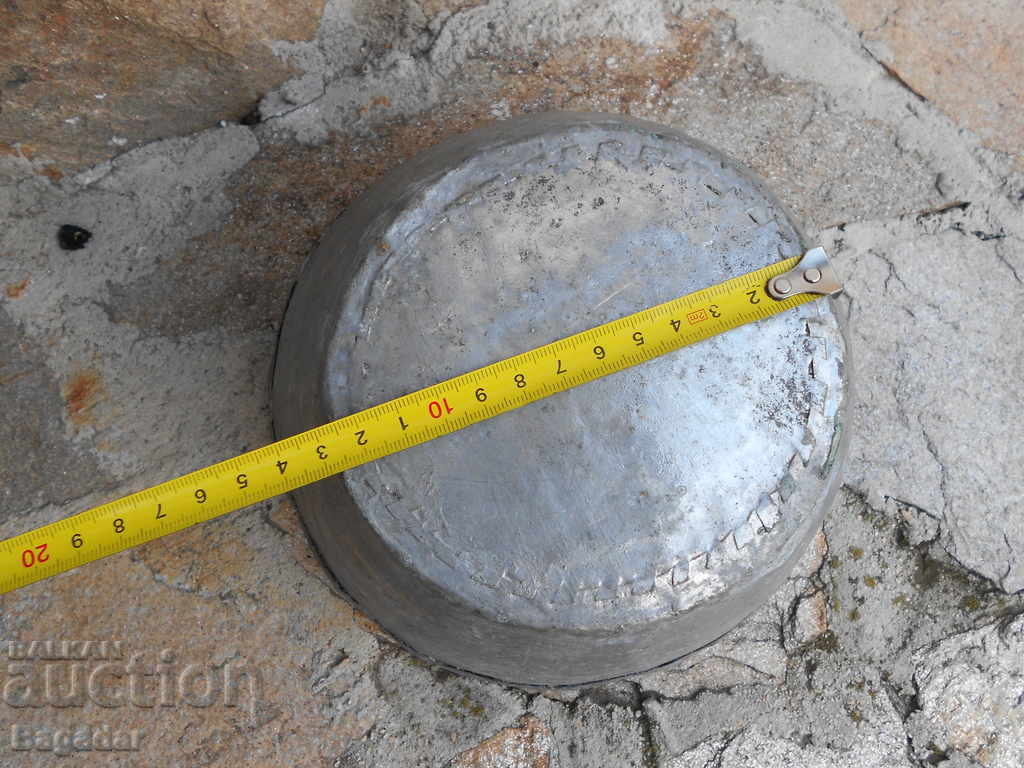 Παλιά σφυρήλατο χαλκό μπολ τσας - 6