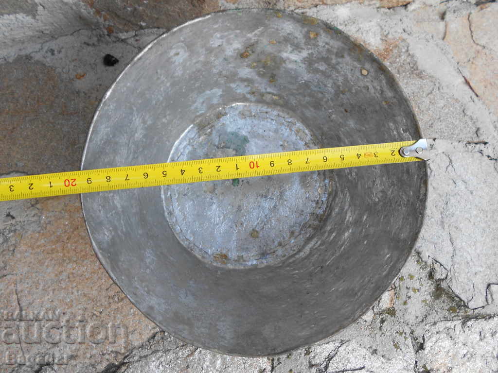 Παλιά σφυρήλατο χαλκό μπολ τσας - 7