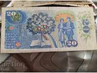 Czechoslovak banknote 20 crowns
