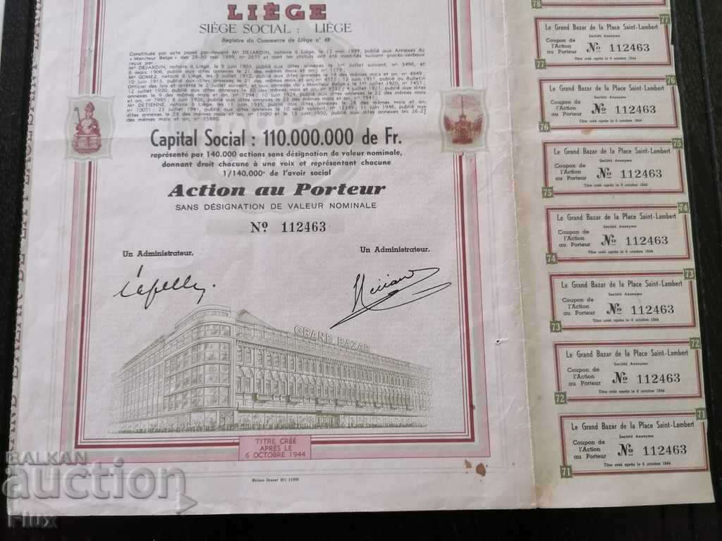 Delivery of Action from Belgium Grand Bazar Place Saint - Lambert | 1944