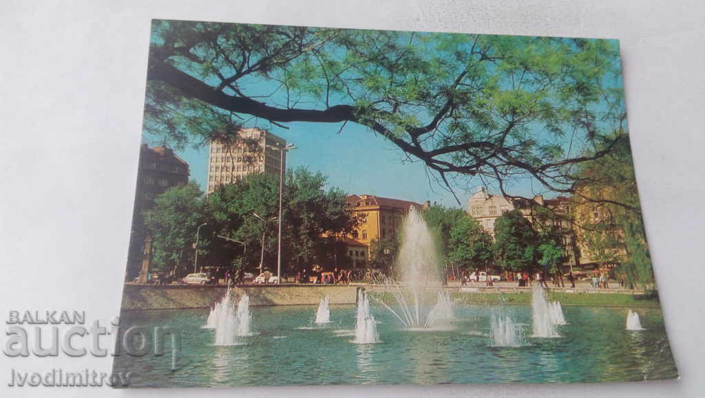 Пощенска картичка София Паркът на свабадата Езерото 1981