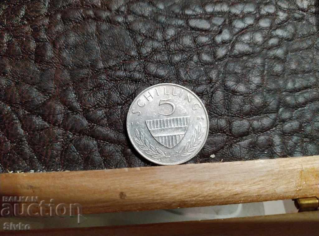 Coin Austria 5 σελίνια 1994