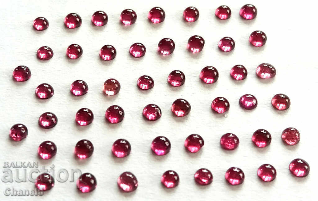 NATURAL GARNETS, RHODONITE - 50 pcs. CABOCHON (346) - 5 NATURAL GARNETS, RHODONITE - 50 pcs. CABOCHON (346) - 5