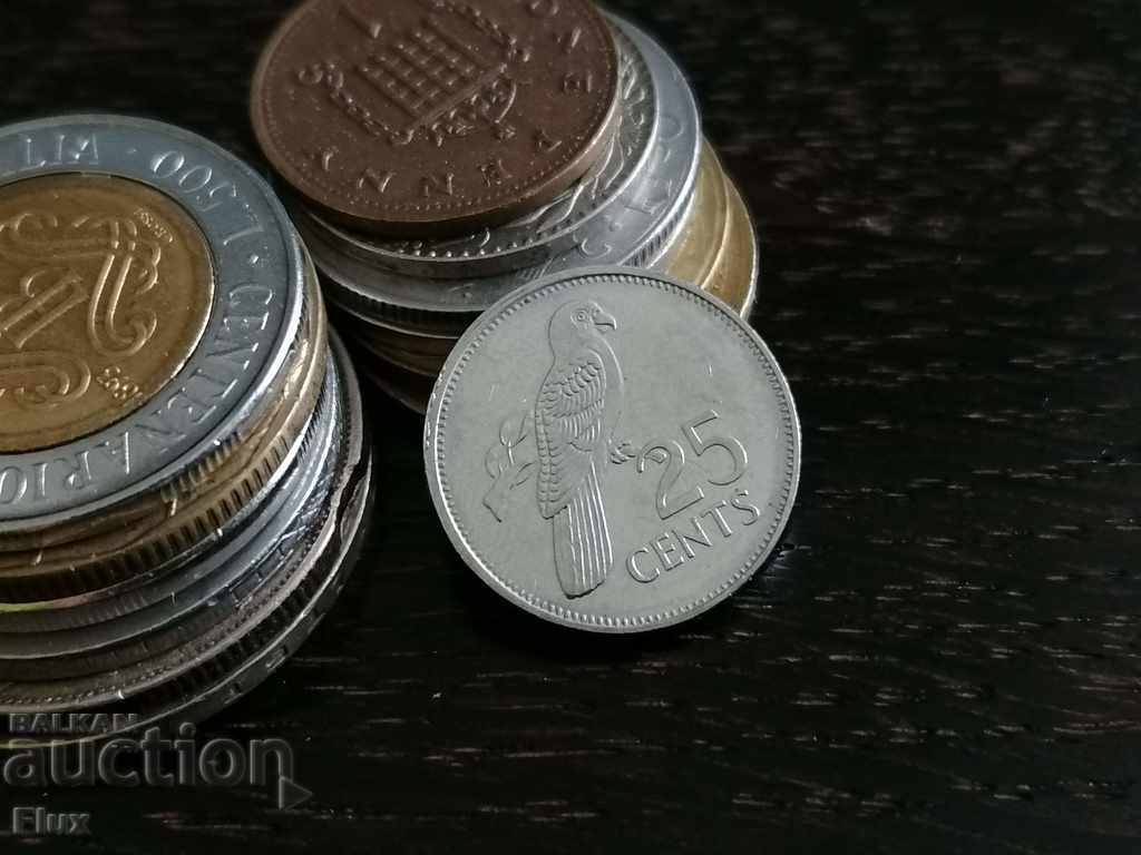 Монета - Сейшели - 25 цента | 2007г.