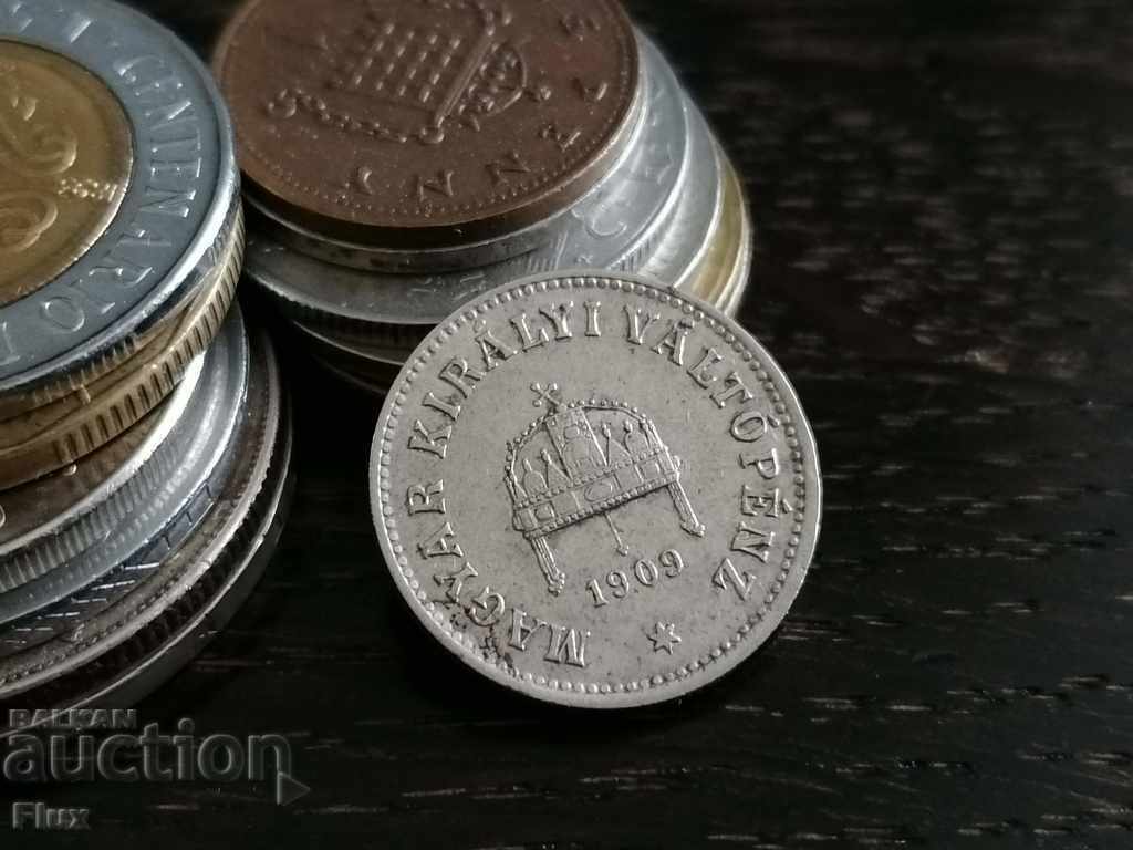 Coin - Hungary - 10 fillers 1909 with price 6.00 BGN | € 3.07 Coin - Hungary - 10 fillers 1909 with price 6.00 BGN | € 3.07