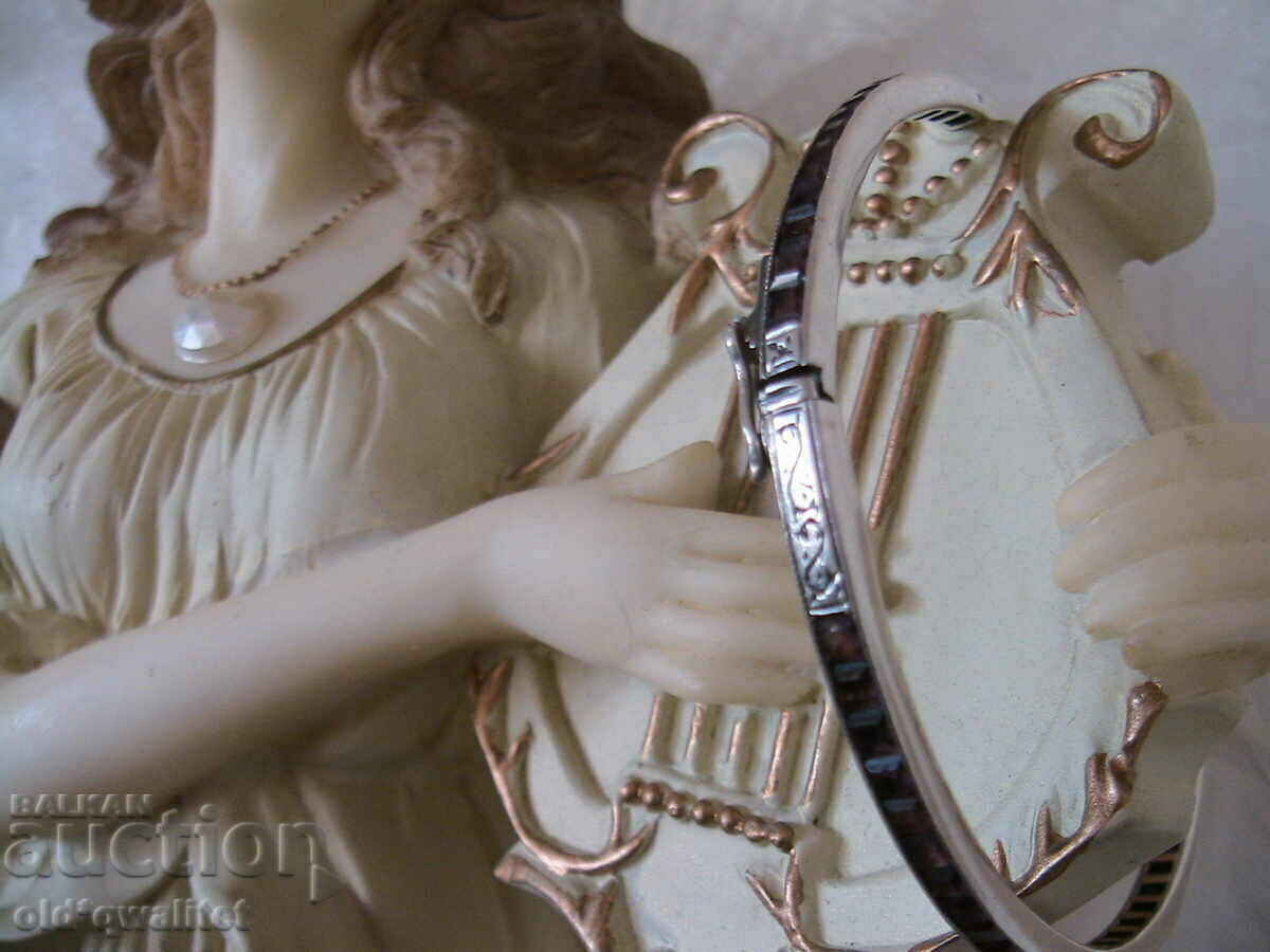 Very old silver bracelet with Almandine - Garnet, before 1920 - 5 Very old silver bracelet with Almandine - Garnet, before 1920 - 5