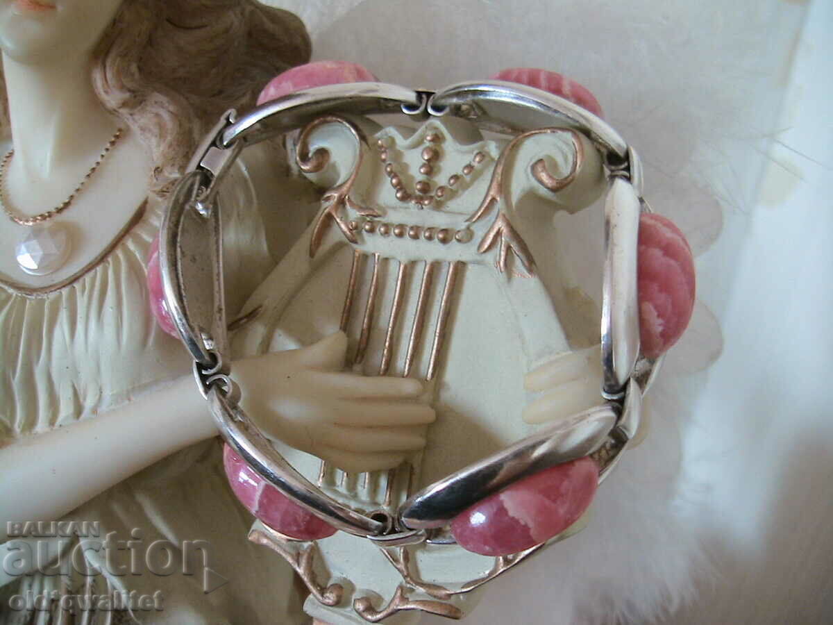 Delivery of Old silver bracelet with Rhodochrosite, beautiful