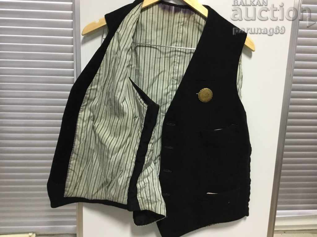 Auction REVIVAL Old men's vest from the 20s. of the 20th Century with a BADGE Auction REVIVAL Old men's vest from the 20s. of the 20th Century with a BADGE