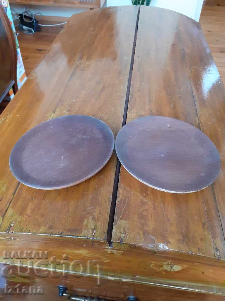 Old wooden plate, plates
