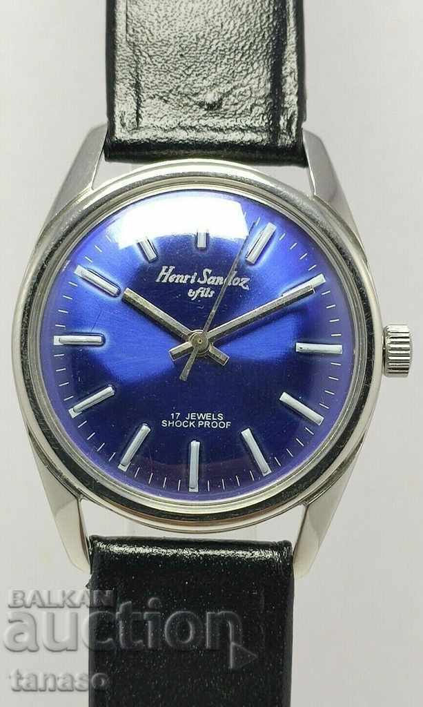 HENRI SANDOZ & FILS SWISS Men's wristwatch with price 110.00 BGN | € 56.24