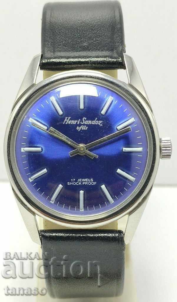 HENRI SANDOZ & FILS SWISS Мъжки ръчен часовник