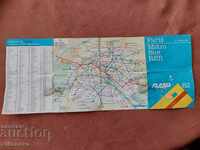 карта Париж метро 1960г