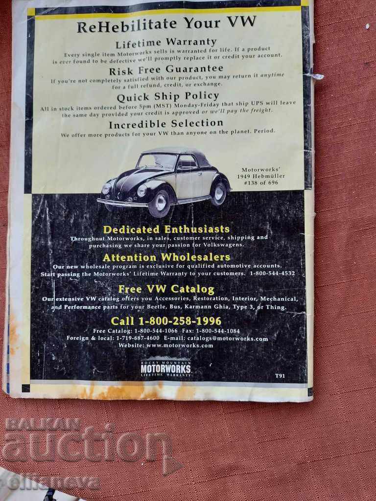 Auction VW TRENDS magazine 1991 Auction VW TRENDS magazine 1991