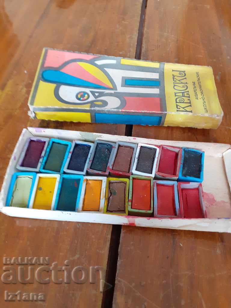 Auction  Old Watercolors, paints Paints