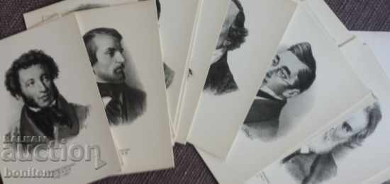 Portraits of writers and poets - 22 cards with price 4.00 BGN | € 2.05 Portraits of writers and poets - 22 cards with price 4.00 BGN | € 2.05