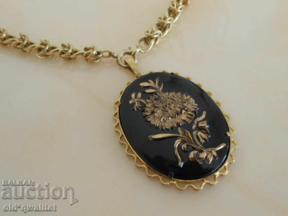 COLIER / COLIER / BIJUTERIE cu aurire, medalion, 60s 70s - 5