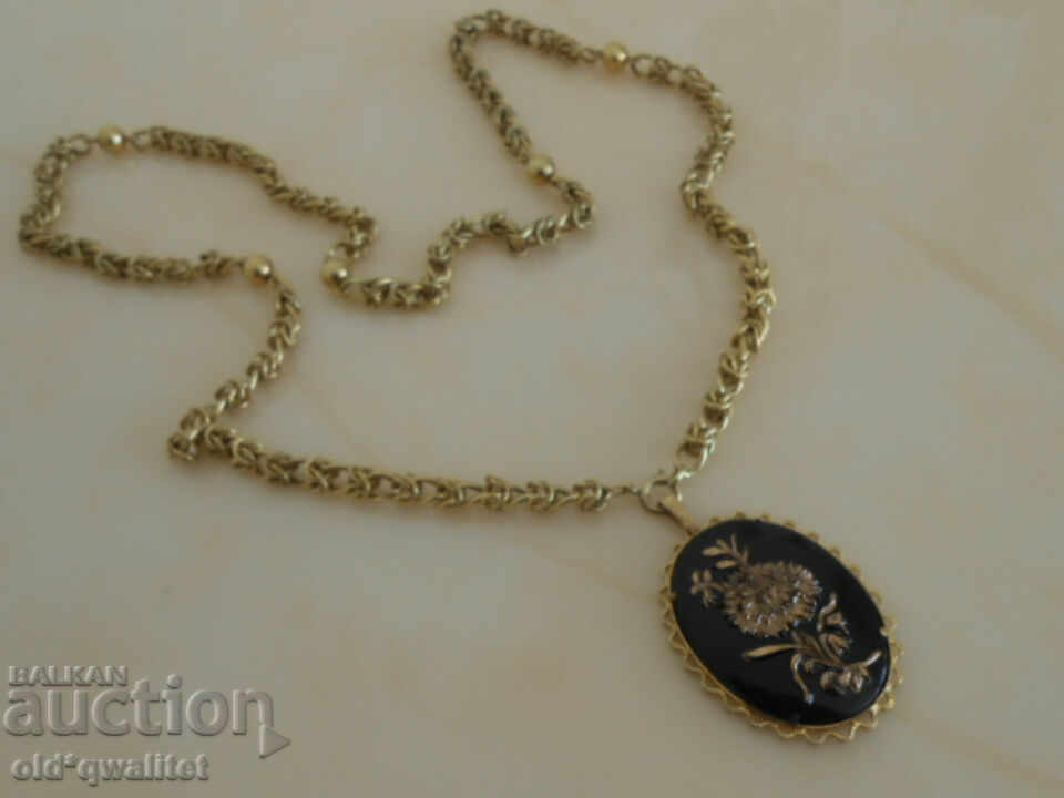 COLIER / COLIER / BIJUTERIE cu aurire, medalion, 60s 70s - 7