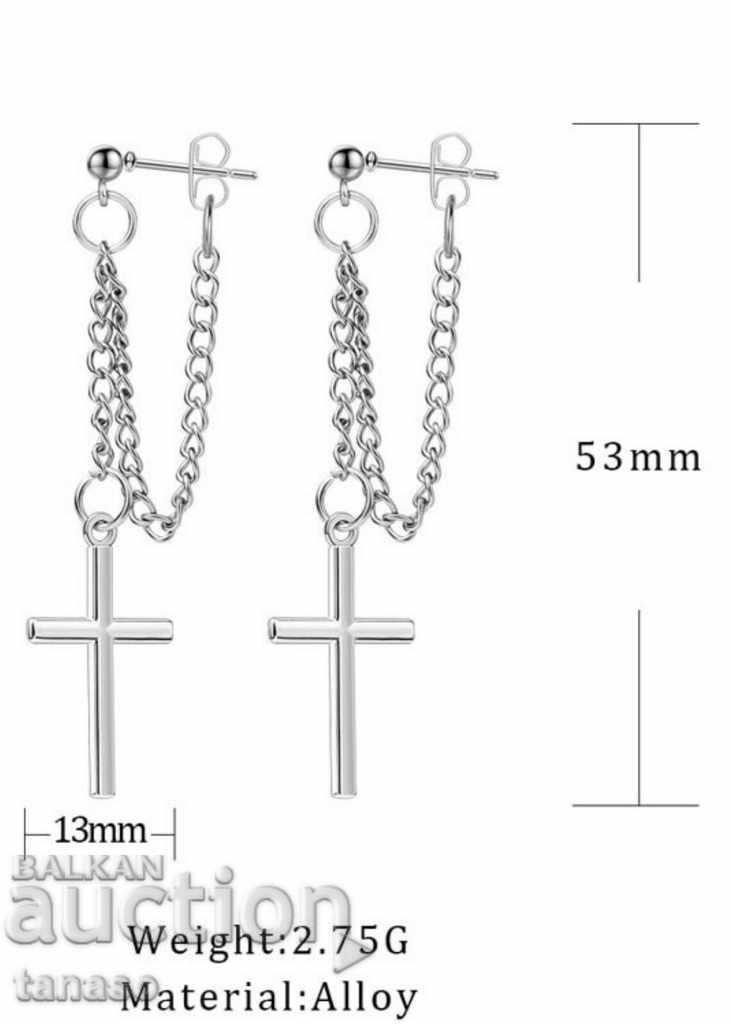 Auction Stainless steel earrings, crosses Auction Stainless steel earrings, crosses